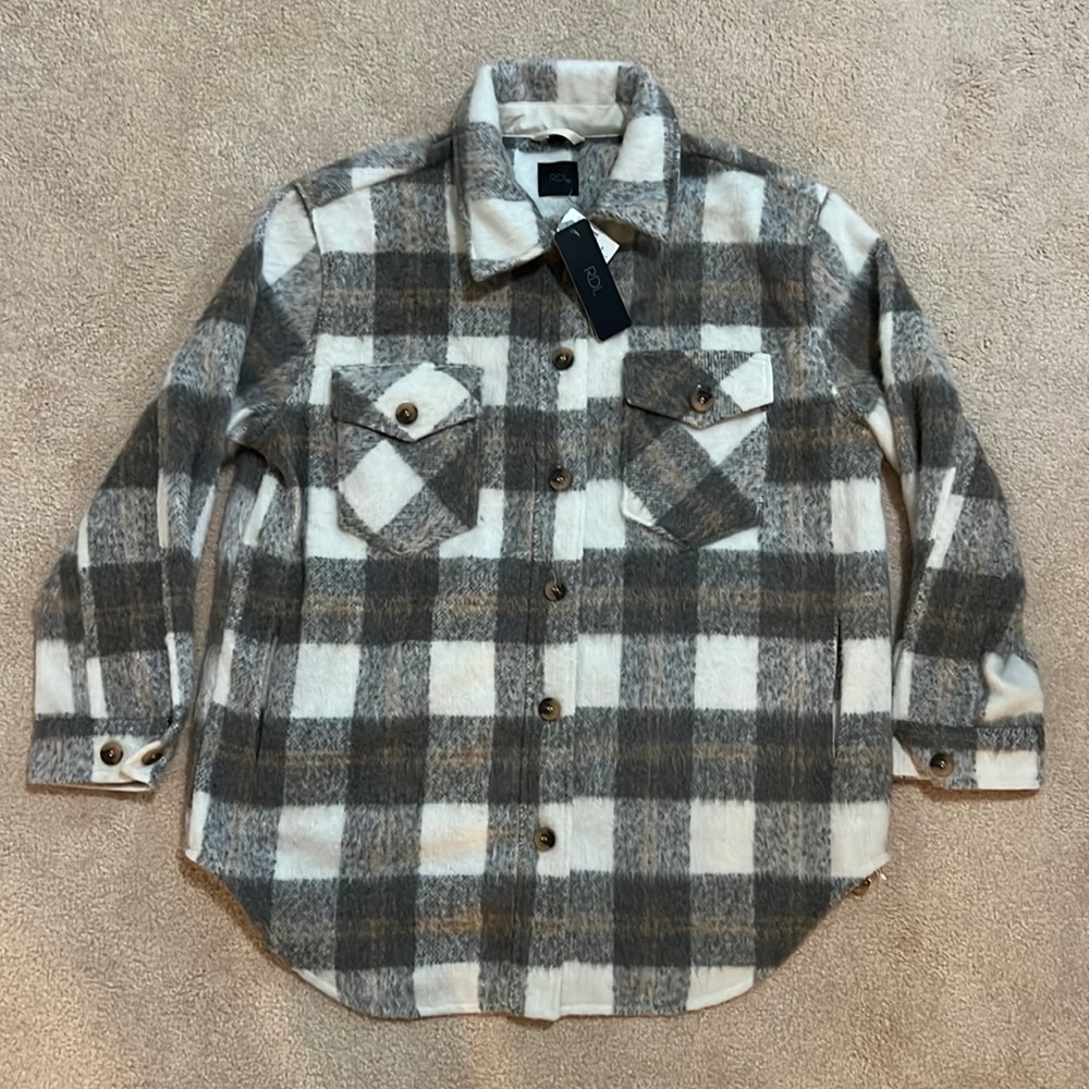 RDI Grey Plaid Shacket